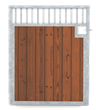 Tuscany Door with Pin Latch - Galvanized